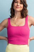 Load image into Gallery viewer, On Board Ribbed Square Neck Crop Top-Multiple Colors Available