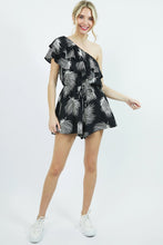 Load image into Gallery viewer, Palms Of Paradise One Shoulder Romper