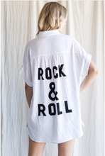 Load image into Gallery viewer, Rock & Roll White Short Sleeve Top