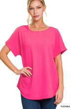 Load image into Gallery viewer, *Deals & Steals* Rolled Sleeve Top-Multiple Colors Available
