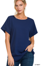 Load image into Gallery viewer, *Deals & Steals* Rolled Sleeve Top-Multiple Colors Available