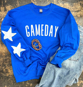 Game Day Star Sweatshirt -Multiple Colors Available