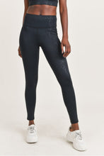 Load image into Gallery viewer, Level Up Dark Marble Foil Highwaist Leggings-Small-3XL