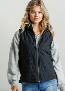 Blakely Zip Up Vest with Pockets-3 Colors Available