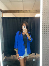Load image into Gallery viewer, Beauty and Business Leopard Lined Blazer-5 Colors Available