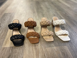Buggy Double Braided Heel Sandal-Multiple Colors Available