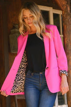 Load image into Gallery viewer, Beauty and Business Leopard Lined Blazer-5 Colors Available