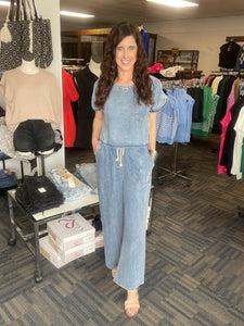 Share The Love Chambray Top-Matching Pants Available