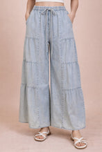 Load image into Gallery viewer, In The Flow Wide Leg Chambray Pants