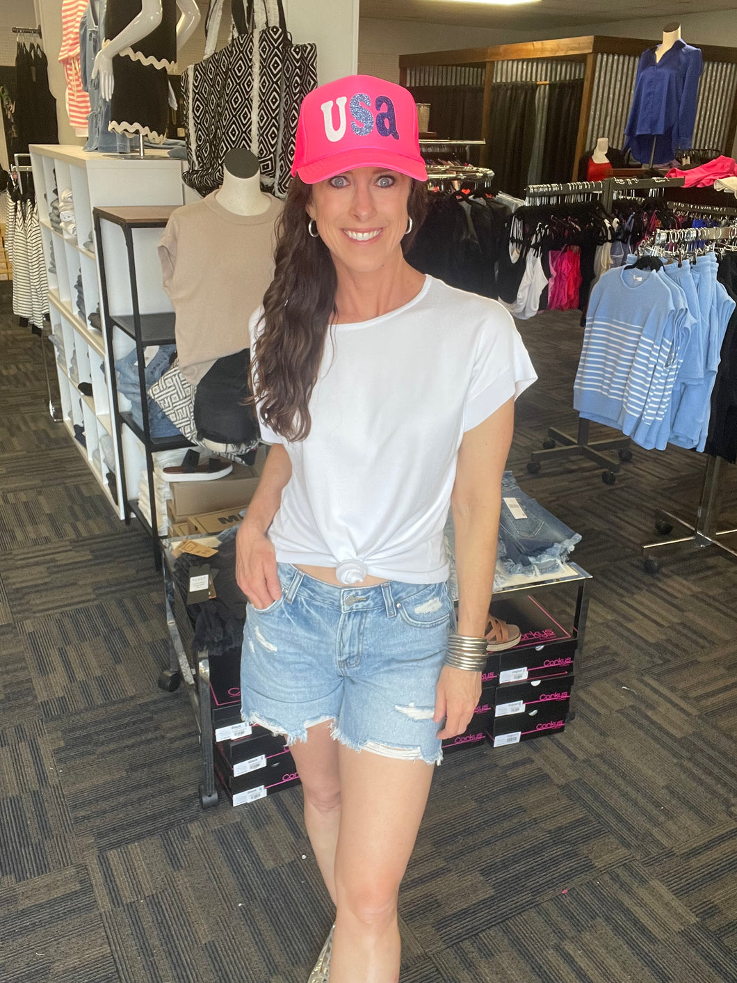 Keep On Going Denim Shorts