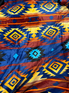 King Size(86”x102”) Aztec Fleece Blanket-Multiple Colors Available