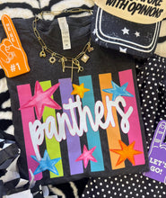 Load image into Gallery viewer, Neon Rainbow Stars Mascot Tee *Multiple Mascots Available*
