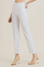 Load image into Gallery viewer, Feelin&#39; Frayed High Rise Raw Hem White Risen Jeans