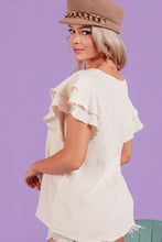 Load image into Gallery viewer, Easy Going Ruffle Sleeve Cotton Gauze Top