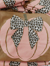 Load image into Gallery viewer, Striped and Leopard Pumpkin Graphic Tee