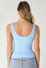 Load image into Gallery viewer, Swift Move Black Reversible Scalloped Edge Tank Top