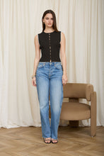 Load image into Gallery viewer, Keep It Cute Button Down Sleeveless Top