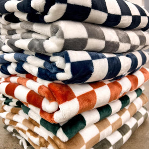 Checkered Blanket -Multiple Colors Available