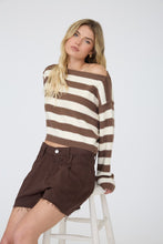 Load image into Gallery viewer, Always In Line Stripe Cropped Sweater