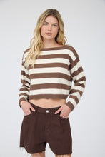Load image into Gallery viewer, Always In Line Stripe Cropped Sweater