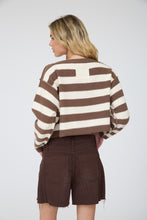 Load image into Gallery viewer, Always In Line Stripe Cropped Sweater