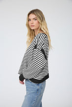 Load image into Gallery viewer, Sweet Stripes Long Sleeve Top With Back Cut Out