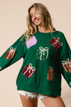 Load image into Gallery viewer, Sequin Christmas Presents Long Sleeve Top