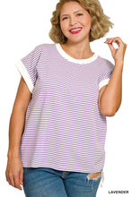 Load image into Gallery viewer, Stripe Hype Short Sleeve Top-Multiple Colors Available