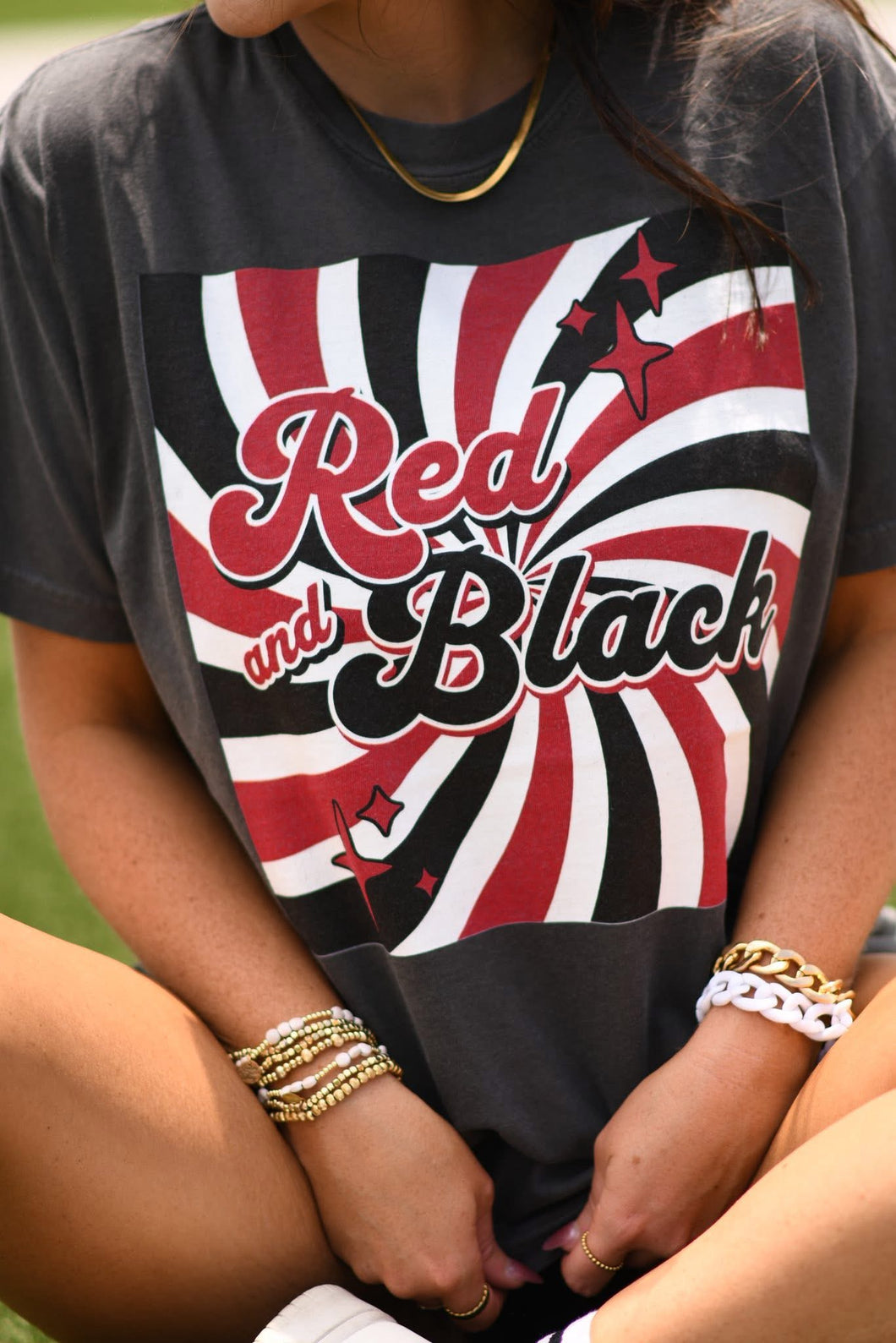Red and Black Retro Graphic Tee *Pre-Order*