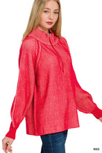 Load image into Gallery viewer, Warm Intentions Exposed Seam 1/2 Zip Sweater-Multiple Colors Available