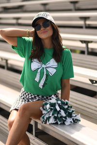 Game Day Bow Tee-Multiple Colors Available