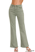 Load image into Gallery viewer, Happy Days Acid Wash Frayed Hem Wide Leg Pants-Multiple Colors Available