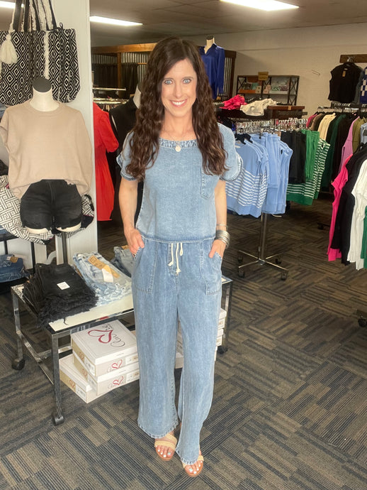 Share The Love Chambray Top-Matching Pants Available