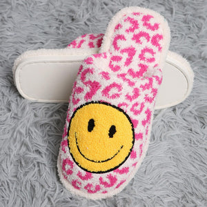 Comfy Luxe Leopard Smile Slippers