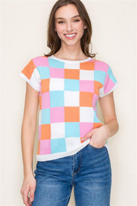 Along For The Ride Color Block Top