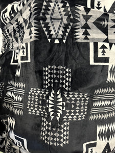 King Size(86”x102”) Aztec Fleece Blanket-Multiple Colors Available