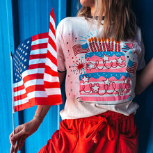 Load image into Gallery viewer, HBD USA Ringer Graphic Tee
