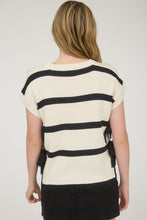 Load image into Gallery viewer, Somewhere Out There Striped Side Tie Top-2 Colors Available