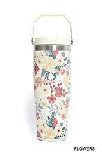 Load image into Gallery viewer, 30 Oz. Printed Stainless Steel Flip Straw Tumbler