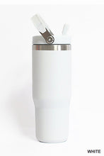 Load image into Gallery viewer, *Deals &amp; Steals* 30 Oz. Stainless Steel Flip Straw Tumbler