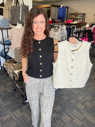 Giving Chances Knit Vest-2 Colors Available