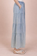 Load image into Gallery viewer, In The Flow Wide Leg Chambray Pants