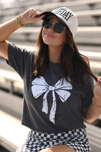 Game Day Bow Tee-Multiple Colors Available