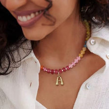 Load image into Gallery viewer, Rainbow Beaded Initial Necklace *PRE-ORDER*