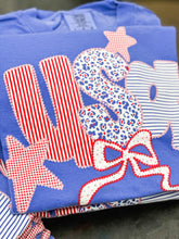 Load image into Gallery viewer, Americana Patchwork USA Graphic Tee