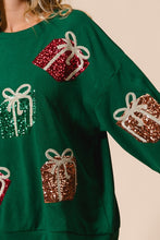 Load image into Gallery viewer, Sequin Christmas Presents Long Sleeve Top