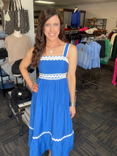 Load image into Gallery viewer, Captivated By You Blue Midi Dress