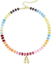 Load image into Gallery viewer, Rainbow Beaded Initial Necklace *PRE-ORDER*