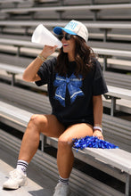 Load image into Gallery viewer, Faux Flitter Football Bow Graphic Tee *Pre-Order*