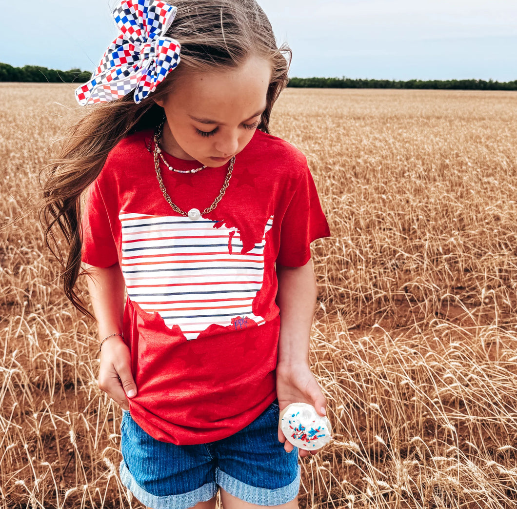 Youth United States Stripes Graphic Tee